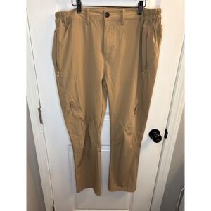 Postropaky Mens Hiking Pants Tan Lightweight Quick Dry Outdoor Cargo 38x30